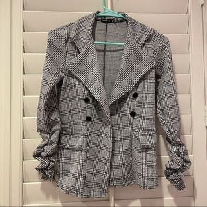Boohoo Plaid Blazer